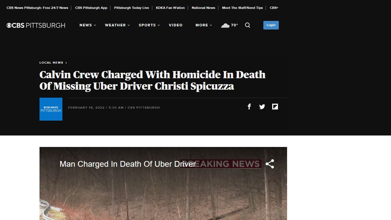 Calvin Crew Charged With Homicide In Death Of Missing Uber Driver ...