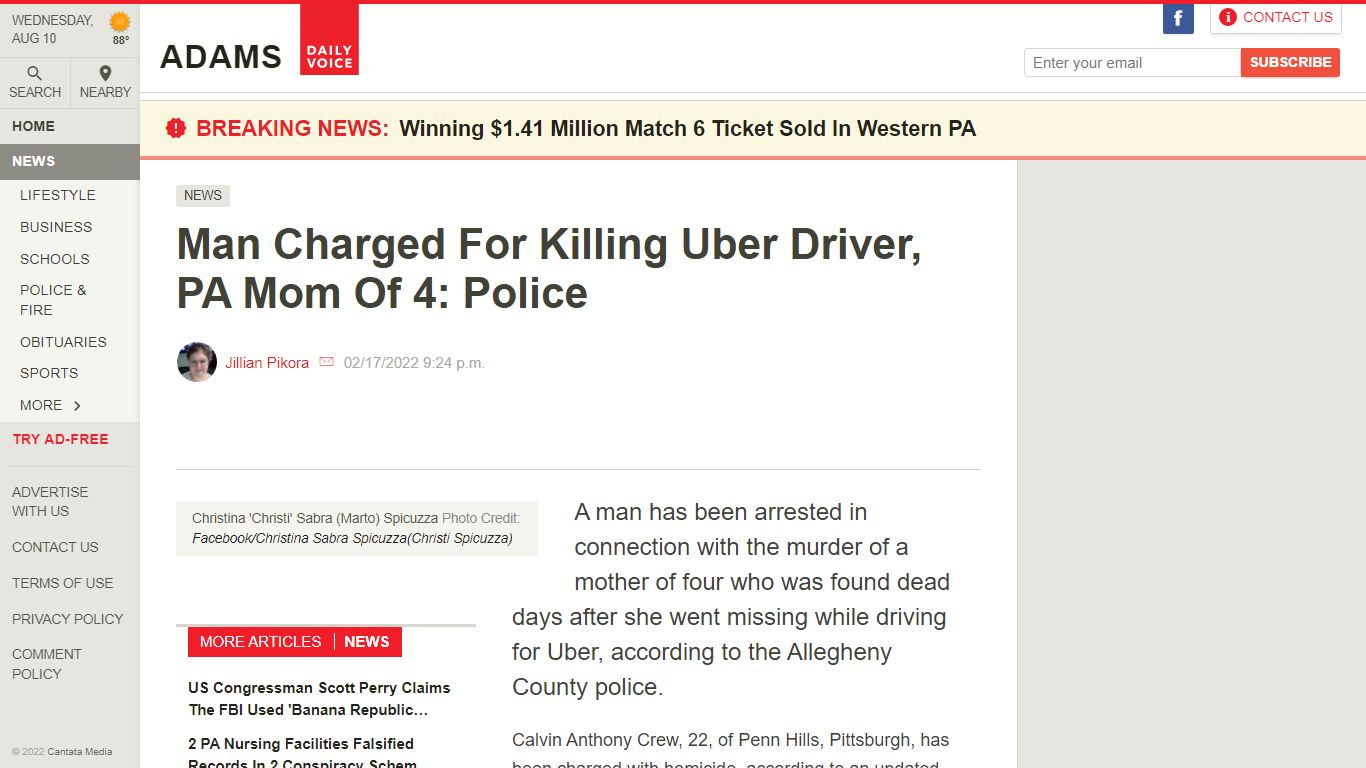 Man Charged For Killing Uber Driver, PA Mom Of 4: Police